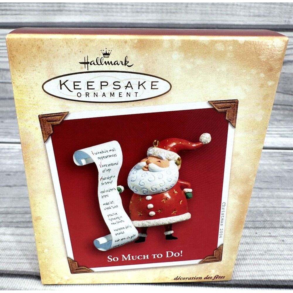 Hallmark Keepsake Ornament 2004 SO MUCH‎ TO DO  SANTA